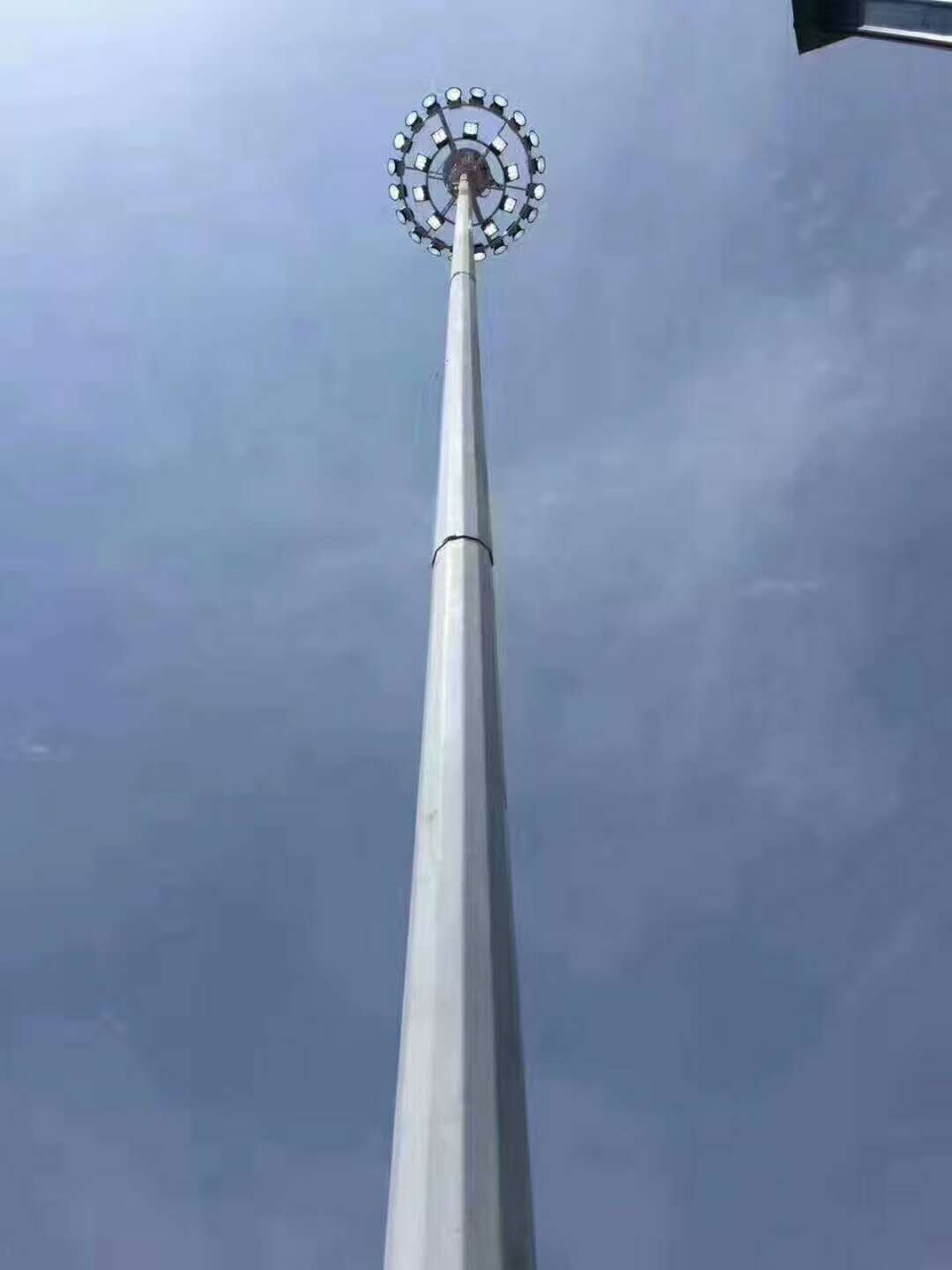 升降式led高杆灯安装图