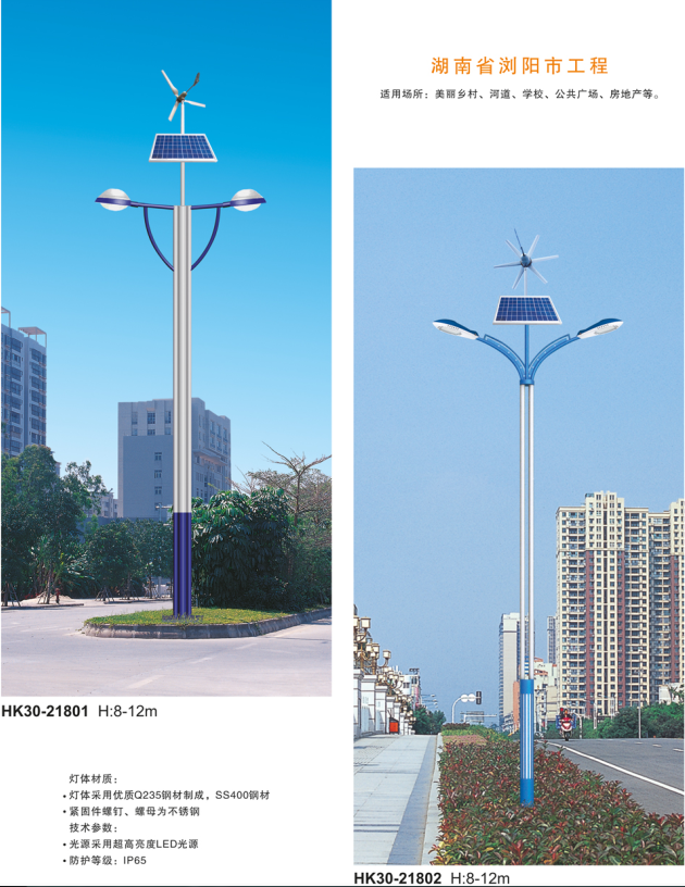 风光互补太阳能路灯 风光互补太阳能路灯
