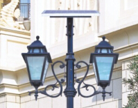 花园里的太阳能庭院灯